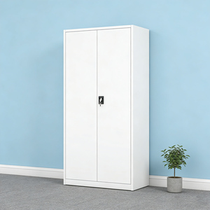 Armoire de classement en acier avec serrure antivol et 4 étagères réglables pour le rangement de documents de bureau - Product Image 1
