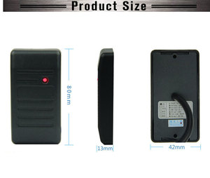 เครื่องอ่านบัตรควบคุมการเข้าออก 13.56MHz ISO14443A ระบบล็อคประตู Wiegand 26 เครื่องอ่าน RFID - Product Image 4