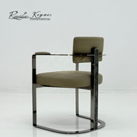 Chaise de salle à manger en tissu pour la maison, design italien, mobilier d'hôtel de luxe, chaise de restaurant avec structure métallique, vente en gros par Keynes