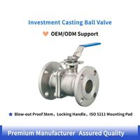 Válvula de Bola con Brida DIN 3PC Q41F-40P/R con Tratamiento Térmico FRAS y Vástago Sólido Antiesplosión