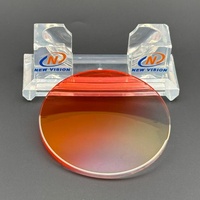 Lunettes de soleil optiques personnalisées avec verres dégradés 1.60 Mr8 50% rouge rubis HMC