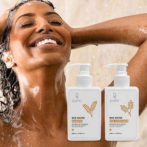 Juego de champú y acondicionador de agua de arroz Natural Qquaker, calmante, nutre el crecimiento, anticaída de cabello <span class=keywords><strong>Champu</strong></span> - Product Image 2