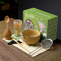 Support de fouet Chasen de luxe personnalisé pour Noël, ensemble cadeau d'outils de matcha, kit de démarrage matcha