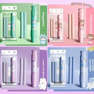 Gommes à effacer rétractables en gros, best-sellers pour les élèves du primaire et les enfants de maternelle, gommes à effacer mignonnes en forme de dessin animé, type poussoir - Product Image 2