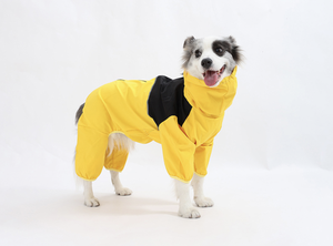 ชุดกันฝนสำหรับสุนัขแบบปรับได้ กันน้ำ พร้อมช่องสำหรับขา สำหรับสุนัขพันธุ์กลางและใหญ่ - Product Image 6