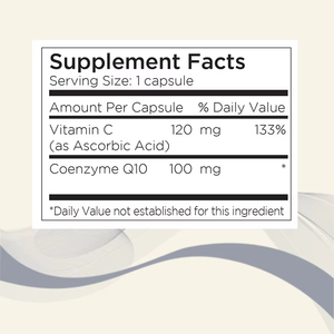 Capsules végétaliennes de coenzyme Q10 haute puissance, complément de vitamine C, capsules de COQ10, renforcement de l'immunité, 60 capsules - Product Image 2