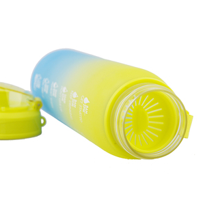 Botella de Agua Deportiva para Gimnasio, Nueva, Libre de BPA, Tritan, 1 Litro, a Prueba de Fugas, Ecológica, con Marcador de Tiempo Motivacional - Product Image 4