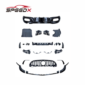 Para <span class=keywords><strong>Mercedes</strong></span> W206 Clase <span class=keywords><strong>C</strong></span> Upgrade C43 AMG BodyKit Parachoques trasero delantero Parrilla de labio delantero Spoiler Tubo de escape Kits de parachoques - Product Image 6
