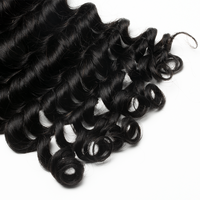 Extensions au crochet en cheveux humains vietnamiens Ghair, 14-24 pouces, sans nœuds, pré-séparées, ondulations profondes lâches, double trame machine