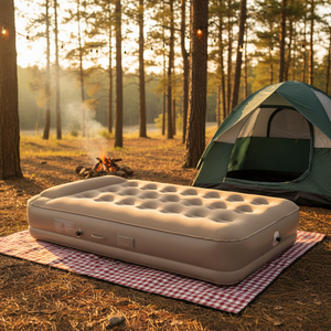 <span class=keywords><strong>Matelas</strong></span> <span class=keywords><strong>Gonflable</strong></span> Moderne Portable en PVC Floqué avec Pompe Intégrée pour Chambre, Parc, Appartement (Meuble de Maison) - Product Image 4