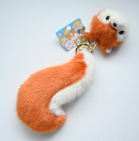 Nouveauté 2026 : Adorables breloques en peluche (raton laveur, ours grizzly et écureuil) à petite tête et grande queue, pendentifs porte-clés personnalisables