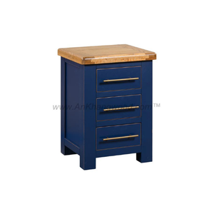 Mesita de noche de madera, 3 cajones, nuevo diseño, muebles de dormitorio Hotel de madera para, roble/Pino/Acacia, madera maciza, suministro directo de Vietnam - Product Image 1