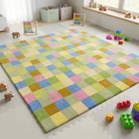 Tapis d'intérieur Kaili modernes, fabriqués à la machine, 100% laine, 6 pieds, antidérapants, adaptés aux animaux domestiques, résistants aux taches