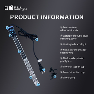 Thanh nhiệt thạch anh 50W/100W dày dặn, chống nổ, dùng làm máy nước nóng cho bể cá, phòng khách, đóng hộp - Product Image 3