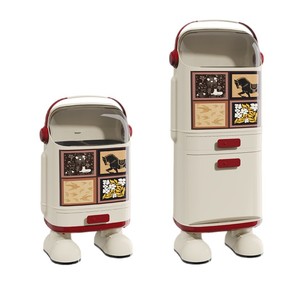 Vintage Style Kitchen Trash Can With Lid Rectangular Large Capacity Indoor Wastebasket For Home Living Room Bedroom - Product Image 4