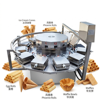 Machine professionnelle pour la fabrication de cornets de glace croustillants, de cornets de gaufres et de bols à gaufres, moule personnalisable