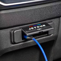 Couvercle du port de charge USB pour Jetour T2 Car New ABS Black Kit d'accessoires intérieurs de haute qualité Protection du siège arrière pour les voyageurs