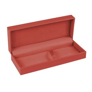 Boîte à stylos rouge en PU pour un stylo, étui de rangement avec couvercle - Product Image 3