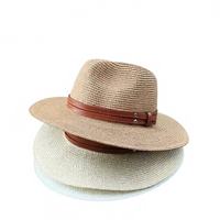 Sombrero de Paja Panamá Personalizado con Logotipo de Beckon Wholesale, Estilo Bohemio, de Ala Ancha, Enrollable, para Playa y Sol, para Damas