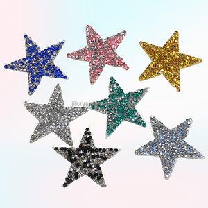 Bán buôn tinh thể thạch vá sắt trên năm sao nhọn Rhinestone dán - Product Image 1