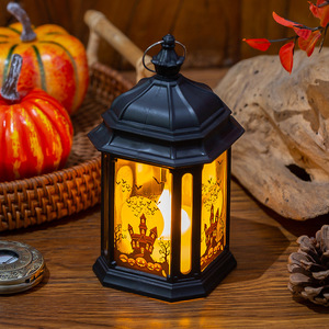 Décorations d'Halloween de luxe pour enfants, lanterne citrouille carrée à main avec forme de sorcière, fonctionnant sur piles, nouveau design, MOQ 1kg - Product Image 3