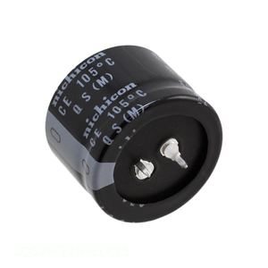 Condensateur à travers trous LQS2W221MELC25, en aluminium, 220 µF, 20 %, 450 V, SNAP TH, 220 µF – Distributeur agréé - Product Image 1