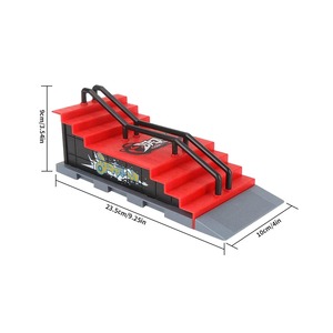 Ensemble complet de <span class=keywords><strong>mini</strong></span>-skateboard et accessoires de <span class=keywords><strong>rampe</strong></span> en plastique - Kit d'entraînement complet pour skatepark pour enfants - Product Image 3
