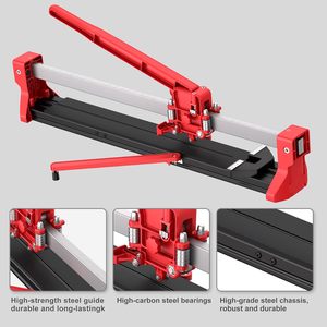 חותך אריחים ידני נייד עם מדריך חיתוך בלייזר, חותך אריחי פורצלן עם בסיס אלומיניום כפול וגלגל טונגסטן קרביד מקסימלי - Product Image 5