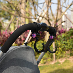 2021 Offre Spéciale <span class=keywords><strong>Amazon</strong></span> Landau cintre pour poussette accessoires avec UV checker, maman poussette crochets - Product Image 3