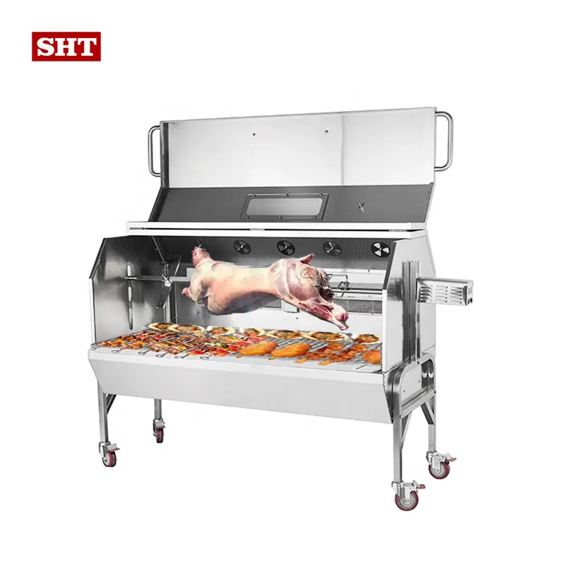 Rotisserie Lamb Grill Machine Outdoor Bbq Grill Gas for Whole Pig
