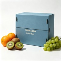 Boîte d'emballage de fruits personnalisée, design artisanal, boîte en papier ondulé haut de gamme pour fruits, vente en gros, boîte pliable pour l'expédition de fruits et légumes