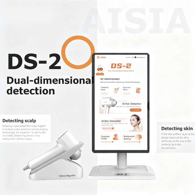 Dual-dimensional 3D AI Scalp & Facial Skin Analysis Scanner with WiFi EU Plug Intelligent Detection System Analyzer Device