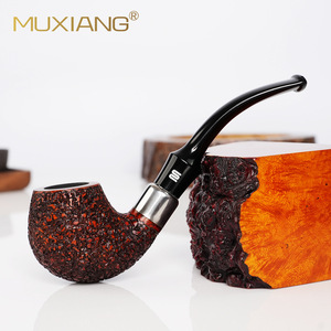 Muxiang Briarwood Pipe Prince Style 9mm Filter Solid Wood Tobacco Pipe - Product Image 3