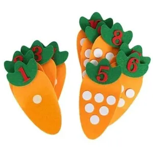 C1991 DIY fait à la main design enfants classe d'art feutre jouets artisanaux motif de carotte mignon drôle pas cher jouets faits à la main enfants