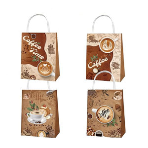 Bolsas de Papel Kraft Portátiles de Color Sólido para Llevar Té con Leche, Café, Embalaje para Regalos, Uso Comercial y de Compras, Universal - Product Image 1