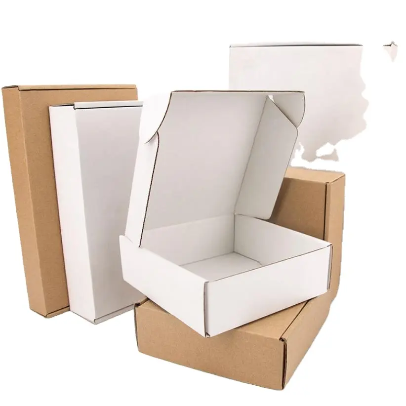 Putih Kustom Kotak Kardus Bergelombang Kecil Kemasan Karton Kecil untuk Logistik Transportasi Penyimpanan Pengiriman Kemasan