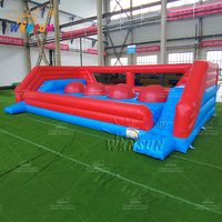 WINSUN Jeu de Balle Gonflable Extérieur Parcours d'Obstacles Matériau PVC Certifié CE Capacité 200kg Ignifuge Imperméable