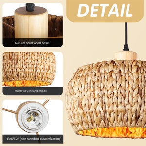 Modern Crafts Japanese Rattan Chandelier Pendant <b>Lights</b> Handmade Wicker Bamboo Lampshade Classic Chinese Home Decor Cheap - Product Image 4