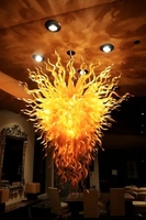 Lustres en verre soufflé à la main de luxe, art du feu, style Chihuly, suspension suspendue, éclairage domestique, hôtel, restaurant, salle à manger
