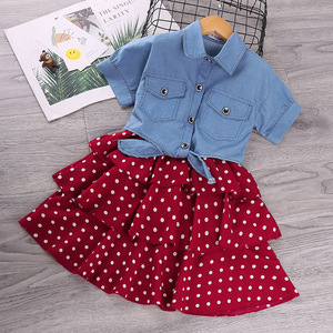 Vestido de verano 2022 para niñas, nuevo vestido elegante de princesa con lunares para adolescentes, conjunto de ropa para niñas - Product Image 2