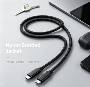 Dual Type C Male to Male Aluminum Alloy Shell PD Charging <b>Cable</b> 20V 5A <b>Power</b> Supply Line - Product Image 4
