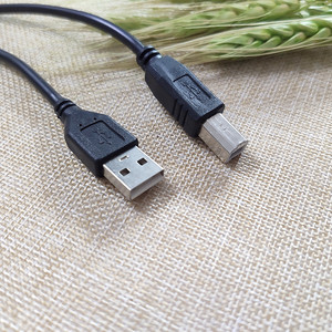สายเคเบิลข้อมูลเครื่องพิมพ์ USB 2.0 ขั้วต่อ A B สีฟ้าใส ปลั๊กทองแดงสี่เหลี่ยม 1.5 3 เมตร - Product Image 3