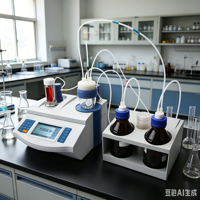 TPKFT-40VC Dual Mode Karl Fischer Titrator Volumetric & Coulometric Moisture Analyzer dengan RS-232 & Penyimpanan GLP