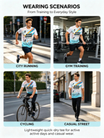 T-shirts de créateur respirants, streetwear, t-shirts de sport, t-shirts de course pour hommes, t-shirts à séchage rapide, t-shirts amples pour hommes, vente en gros