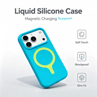 Casing Silikon Cair Warna Permen Anti-Kotoran dengan Sentuhan Kulit, Mendukung Pengisian Daya Nirkabel Magnetik, dan Penutup Jendela Besar untuk iPhone 16 17 18 Pro Max