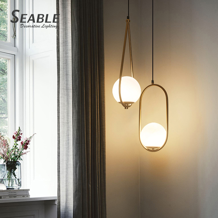 Nordic Trend Style Room Bedroom Home Modern Hanging Glass Led Chandelier Pendant Light