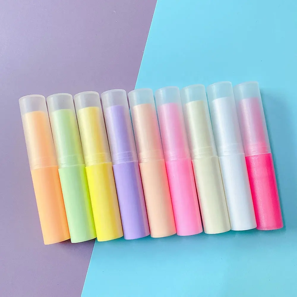 LZ paketi düşük adedi 100 adet Multri renkler PP DIY 3g toptan dudak balsamı kapları özel Logo ince dudak balsamı tüpleri