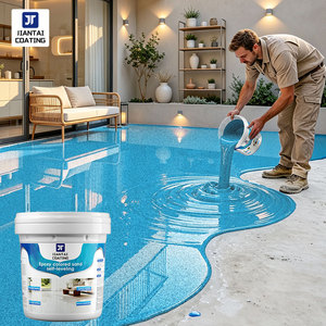 Revêtement de sol époxy effet marbre, peinture époxy auto-nivelante haute brillance, résistante à l'usure, adaptée aux maisons, bureaux, garages - Product Image 1