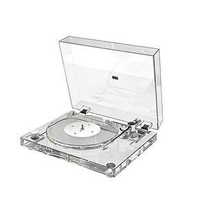 Tocadiscos de Vinilo Acrílico Transparente Personalizado de Fábrica, 3 Velocidades, Bluetooth Inalámbrico, Fonógrafo Moderno, Decoración de Audio para el Hogar - Product Image 1
