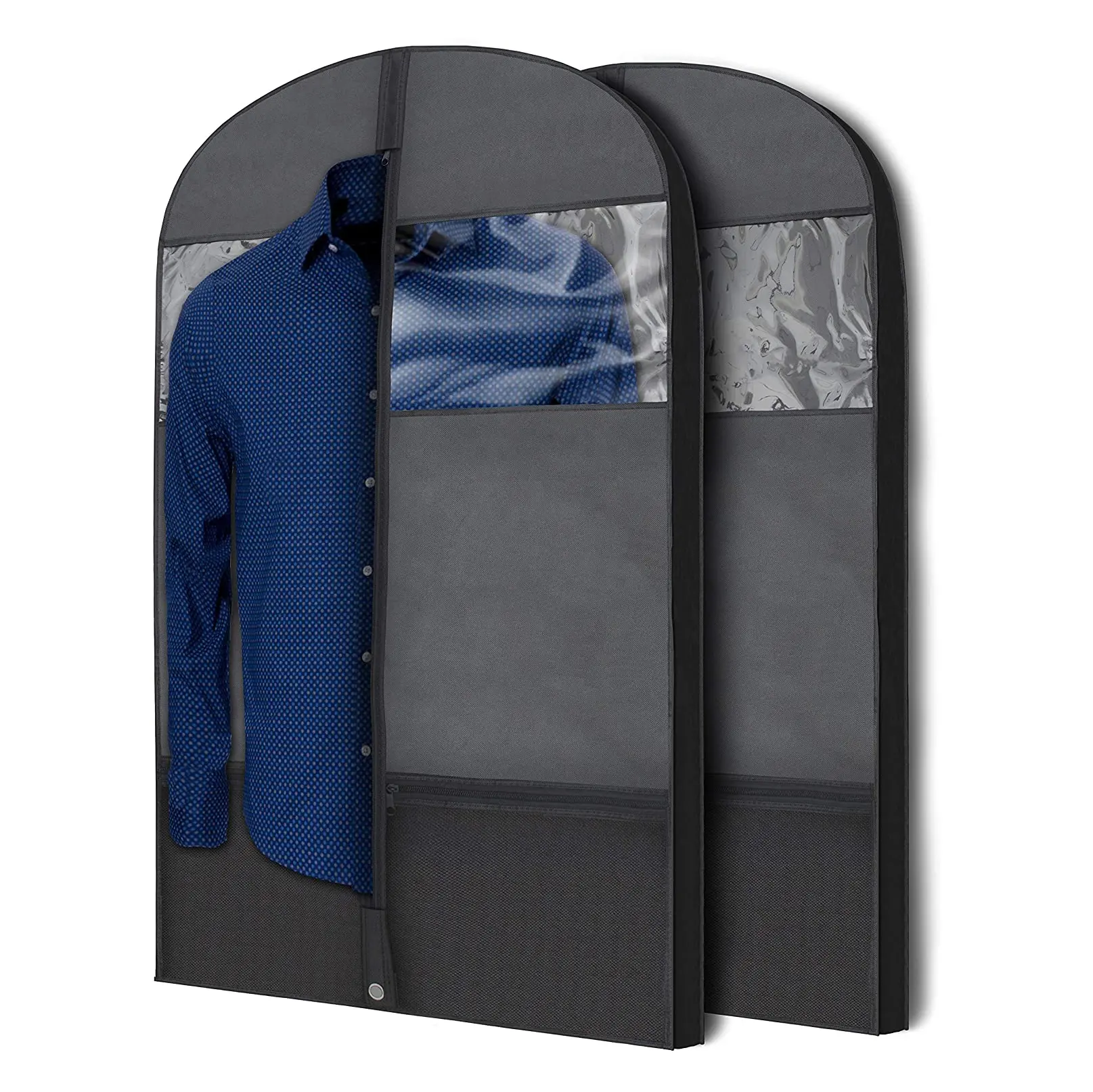 Promotional Wholesale Custom Dress Travel Bag Suit Men Women Clear Window Garment Bags Custom Logo